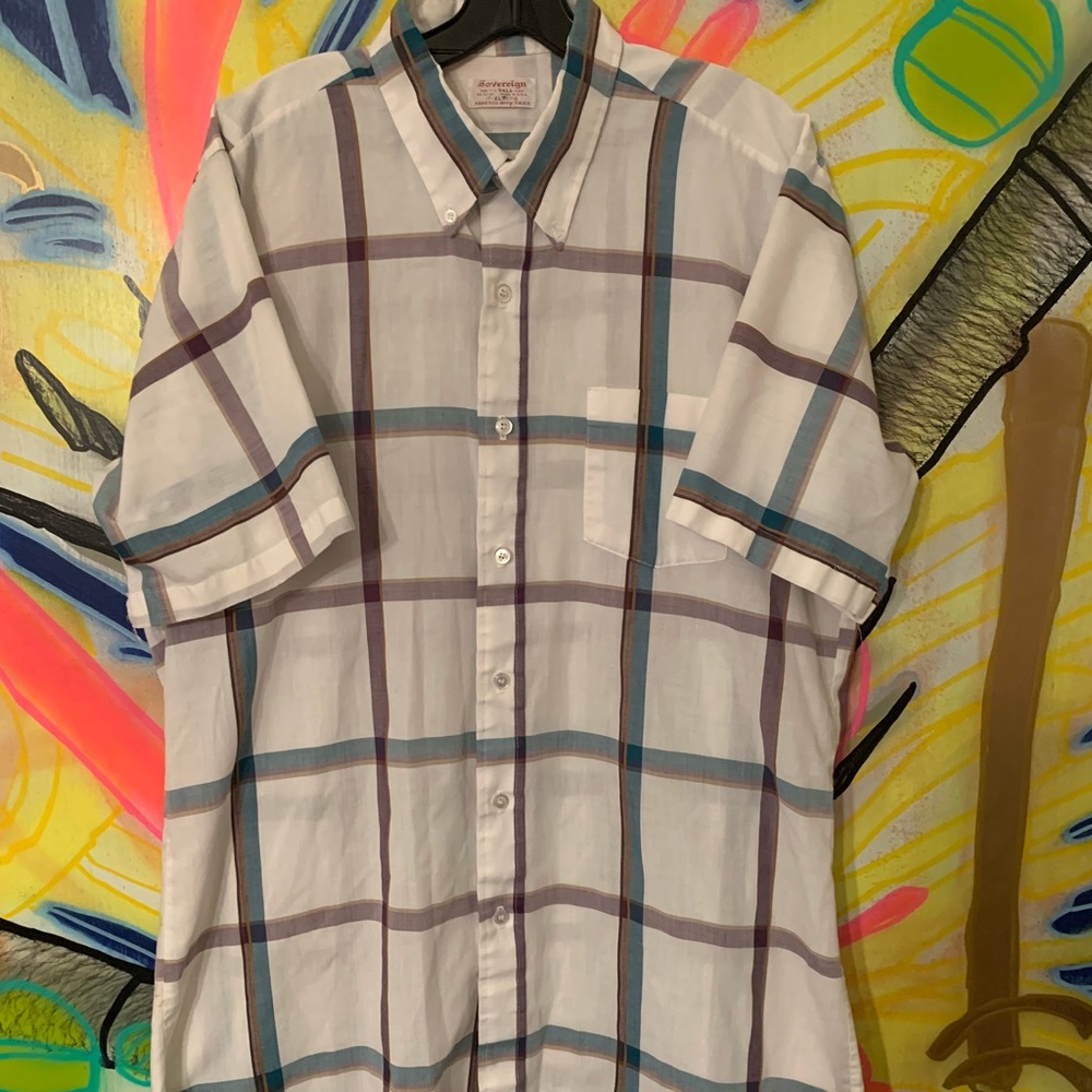 Vintage Sovereign S/S Commerce Button Down Sz XLT